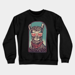 llama funny classy illustration Crewneck Sweatshirt